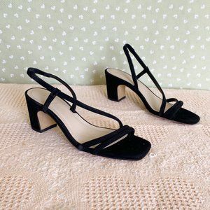 Sandro Leather Black Kitten Heels